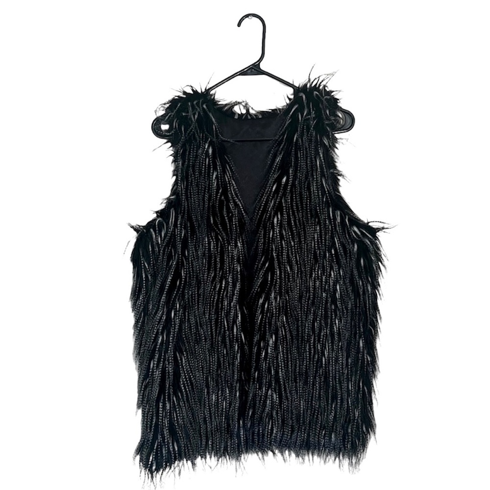 Black & White Faux Fur Vest